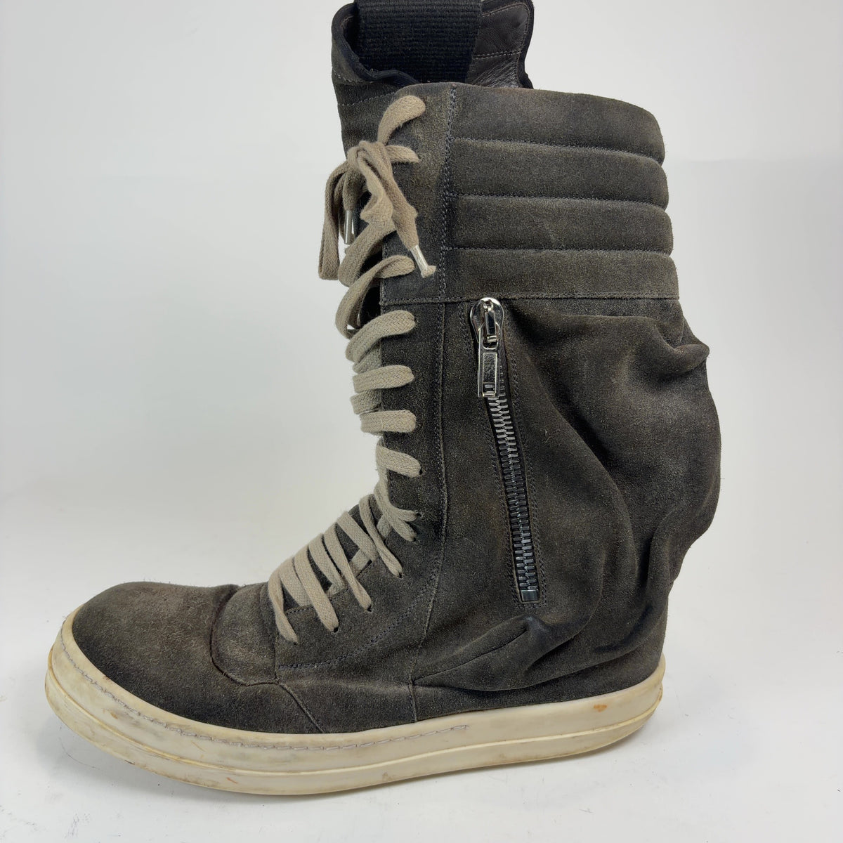Rick Owens Dust Suede Cargobasket Sneakers