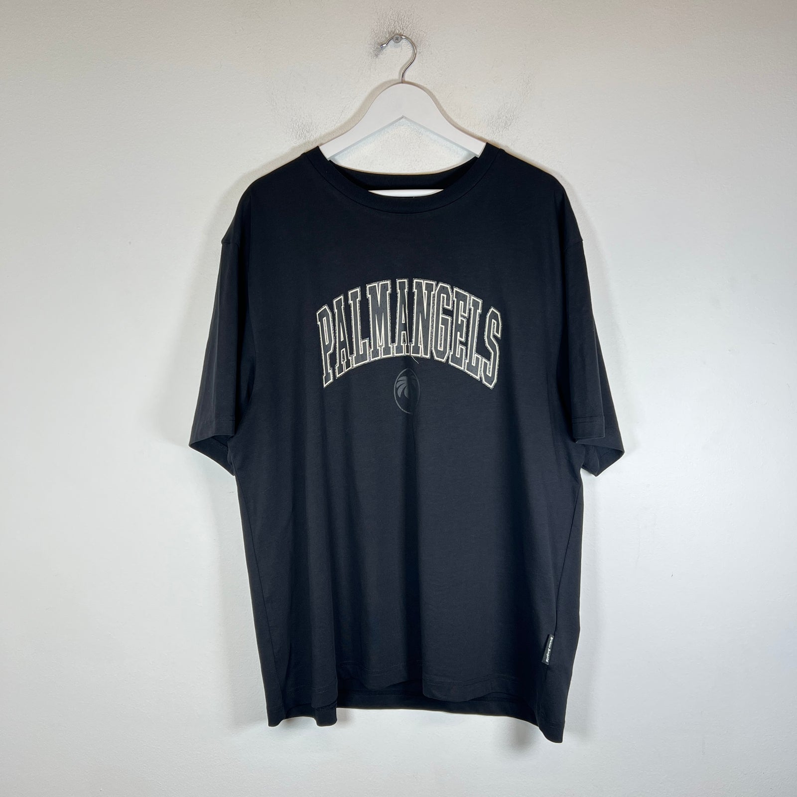 Palm Angels Black College Logo T-Shirt Size XXL