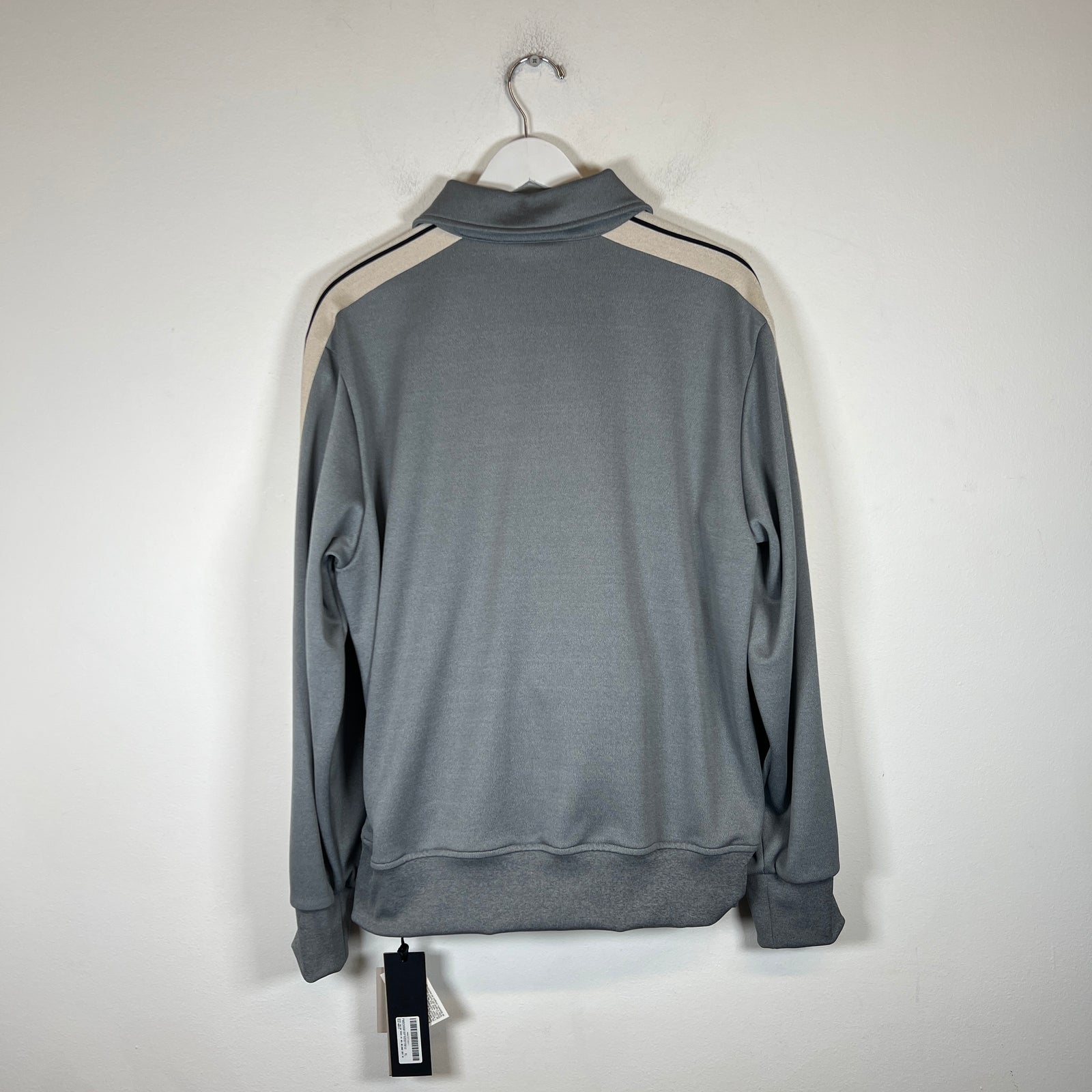 Palm Angels Grey Half Zip Track Pullover Jacket Size XL