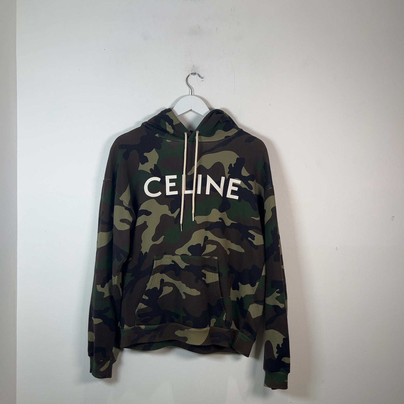 Celine Logo Camo Hoodie