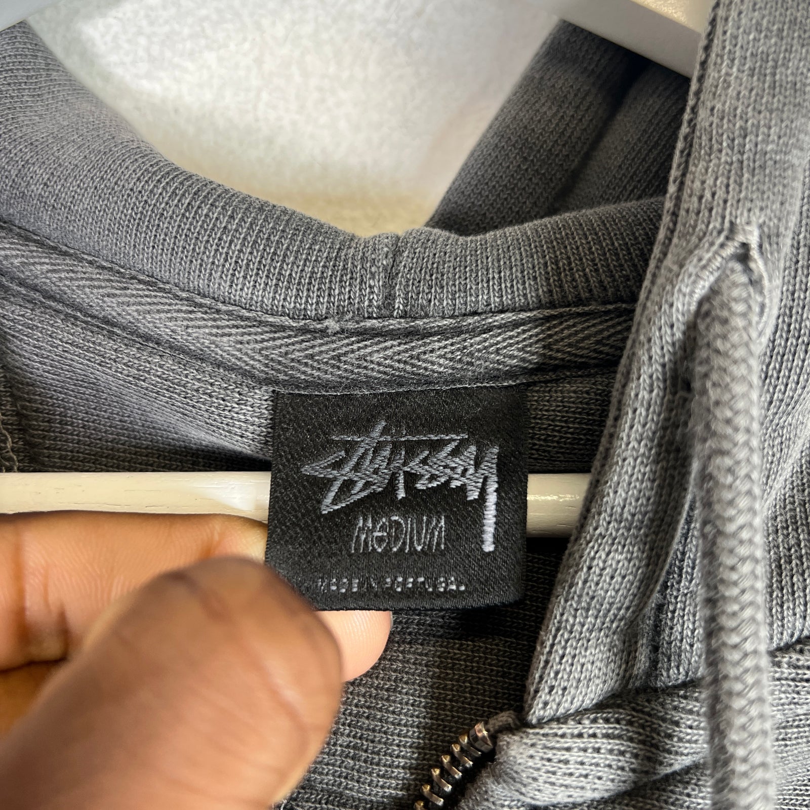 Stussy Pigment Dyed Logo Zip-Up Hoodie