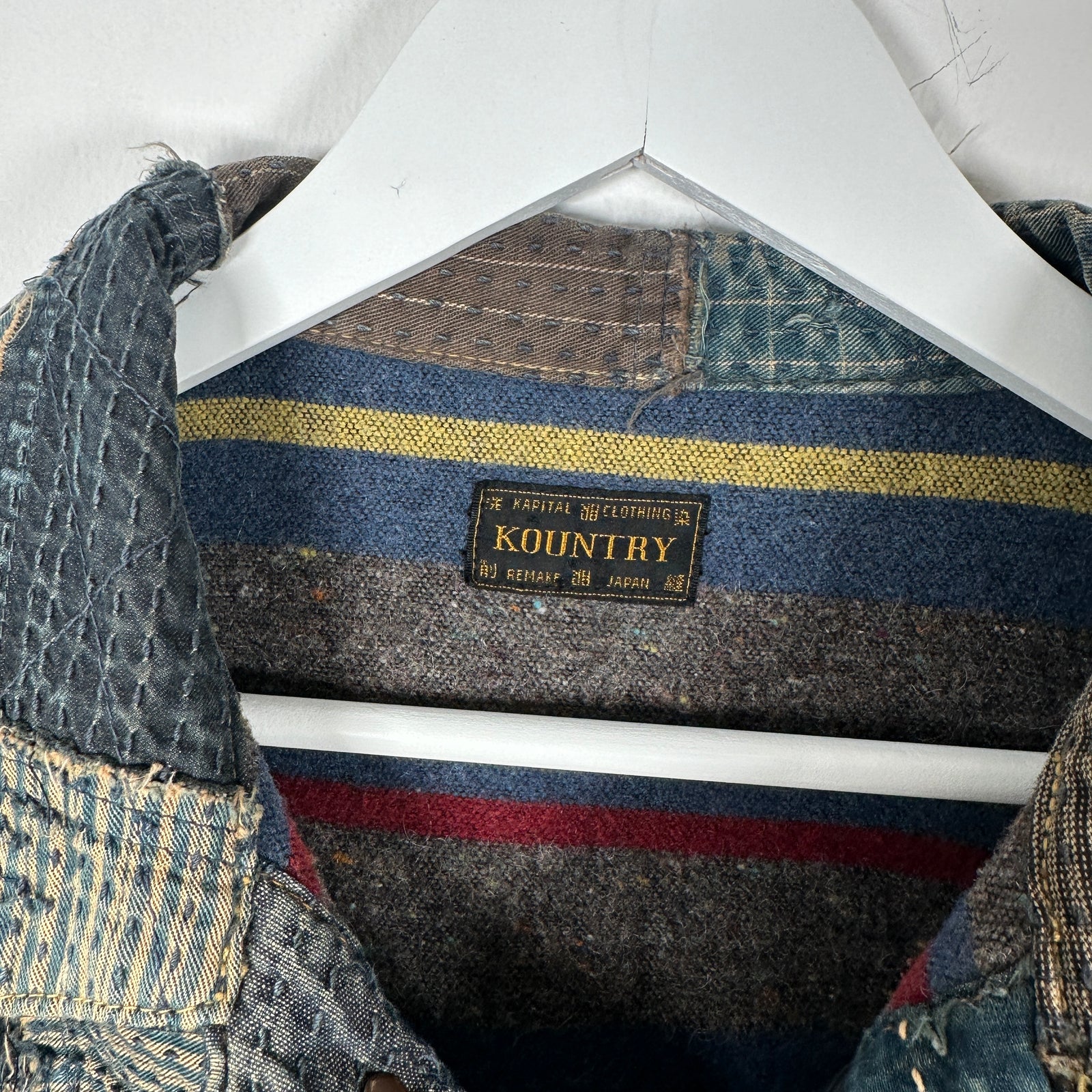Kapital Boro Wool Lined Denim Jacket Size 3