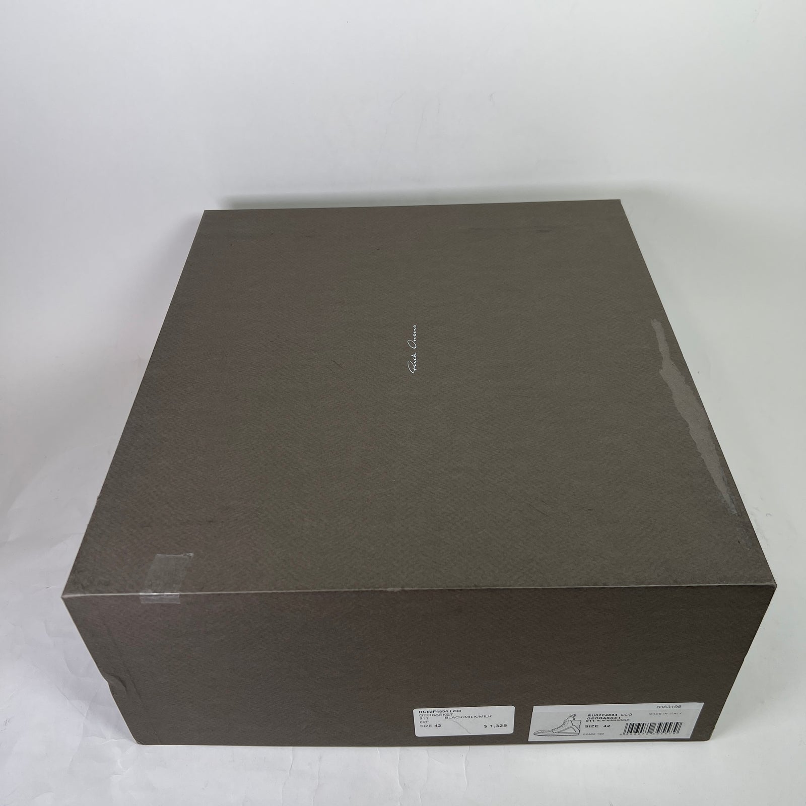 Rick Owens Black/Milk Geobasket Sneakers