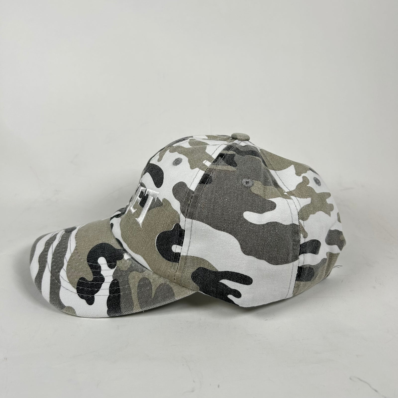 Street Commerce Snow Camo Logo Distressed Cap
