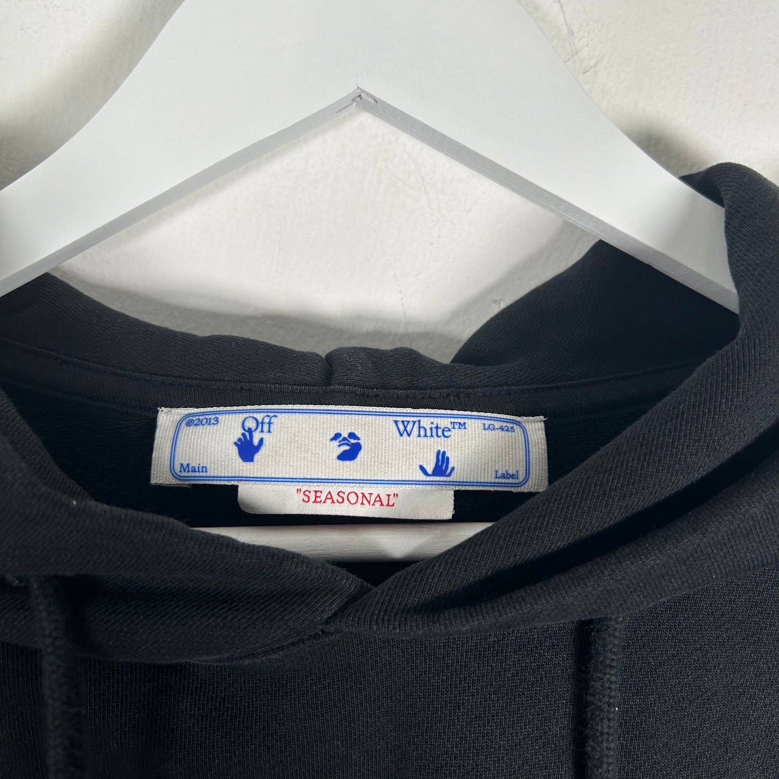 Off-White Hand Arrows Logo Black Hoodie Size XL