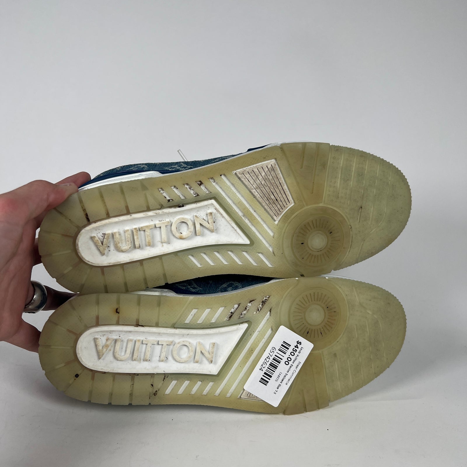 Louis Vuitton Denim Trainers Size 7.5