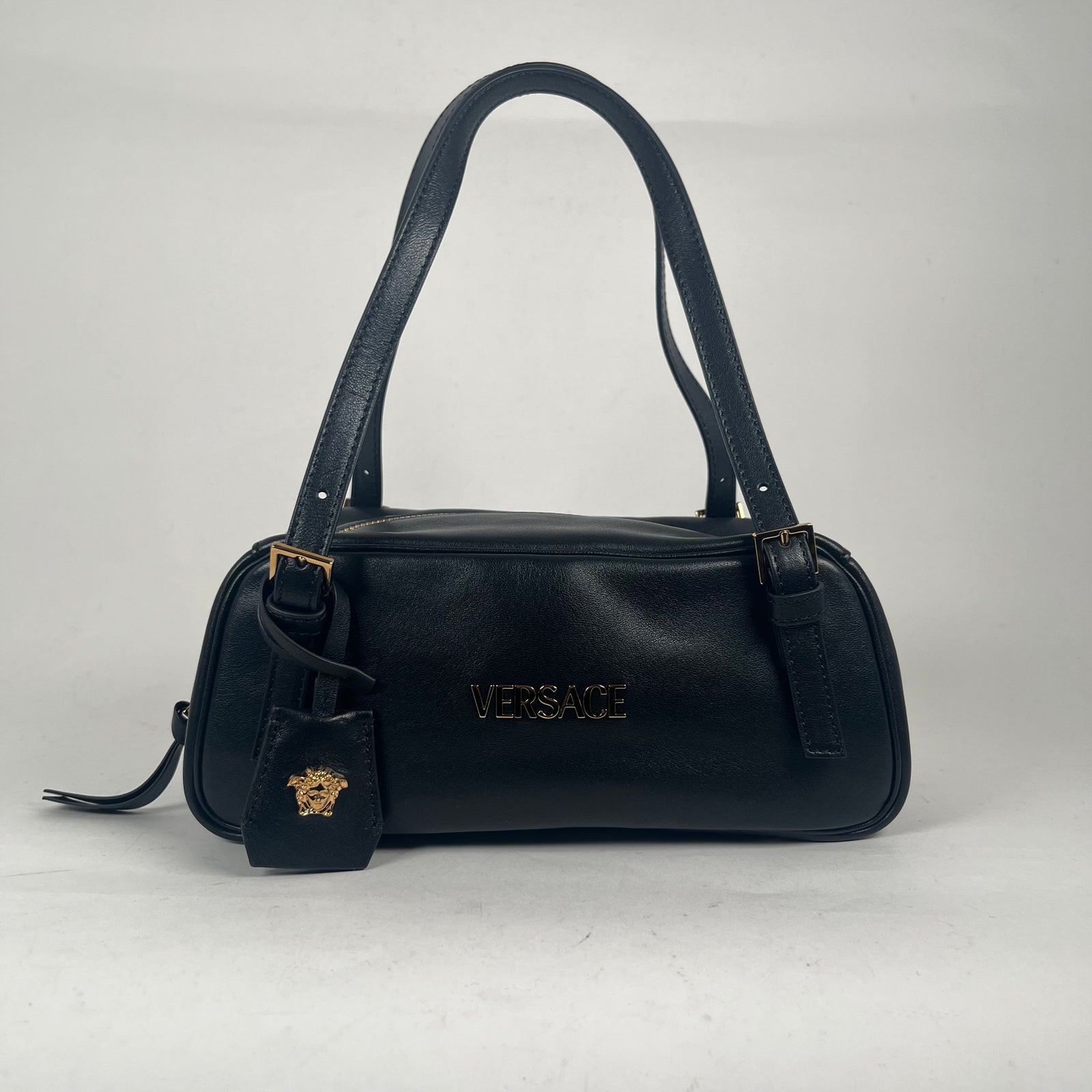 Versace Black Bowling Purse
