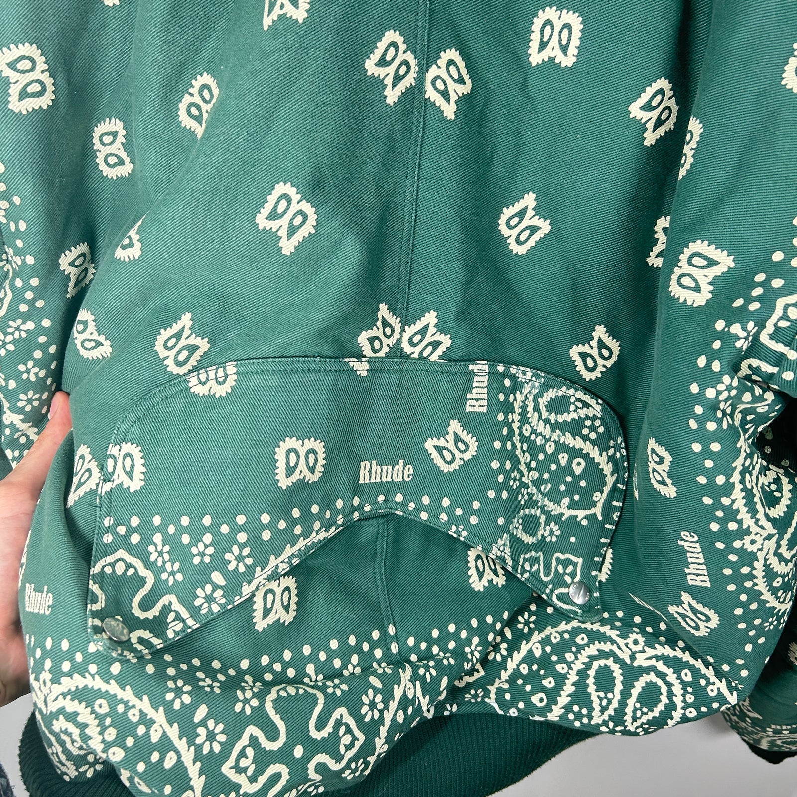 Rhude Paisley Bandana Puffer Jacket Size L
