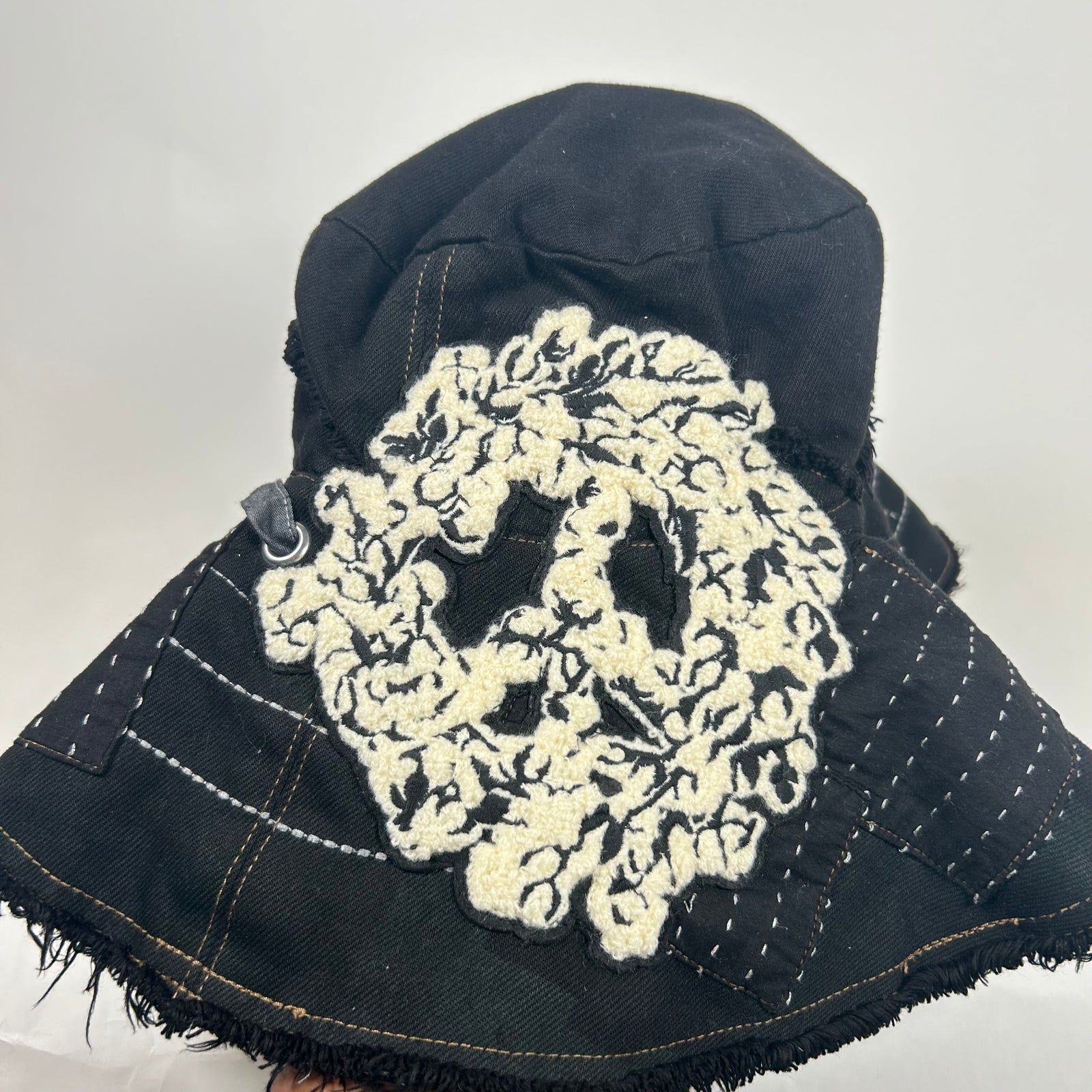 Denim Tears Black Peace Patchwork Hat