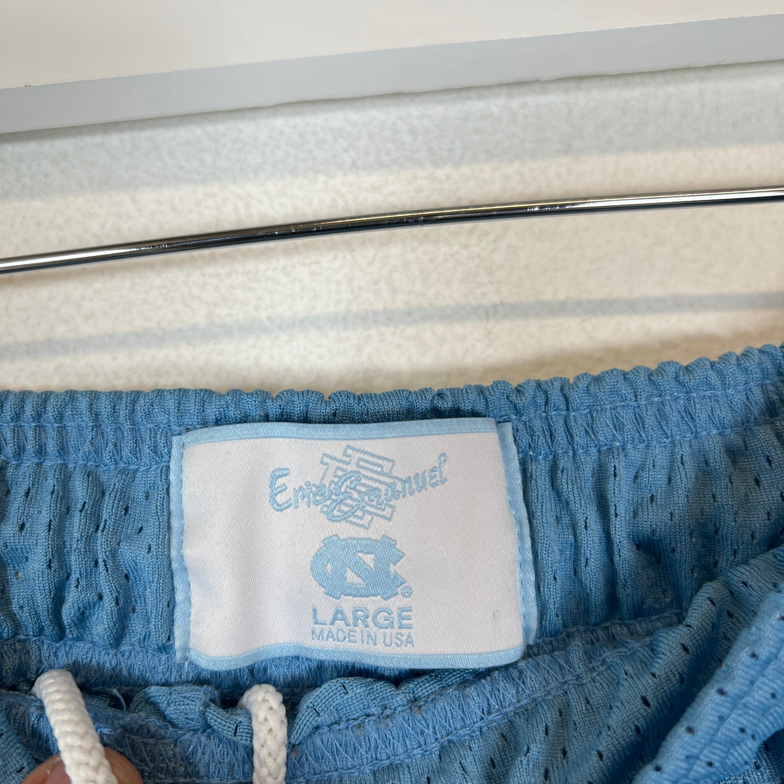 Eric Emanuel Light Blue UNC Mesh Shorts Size L