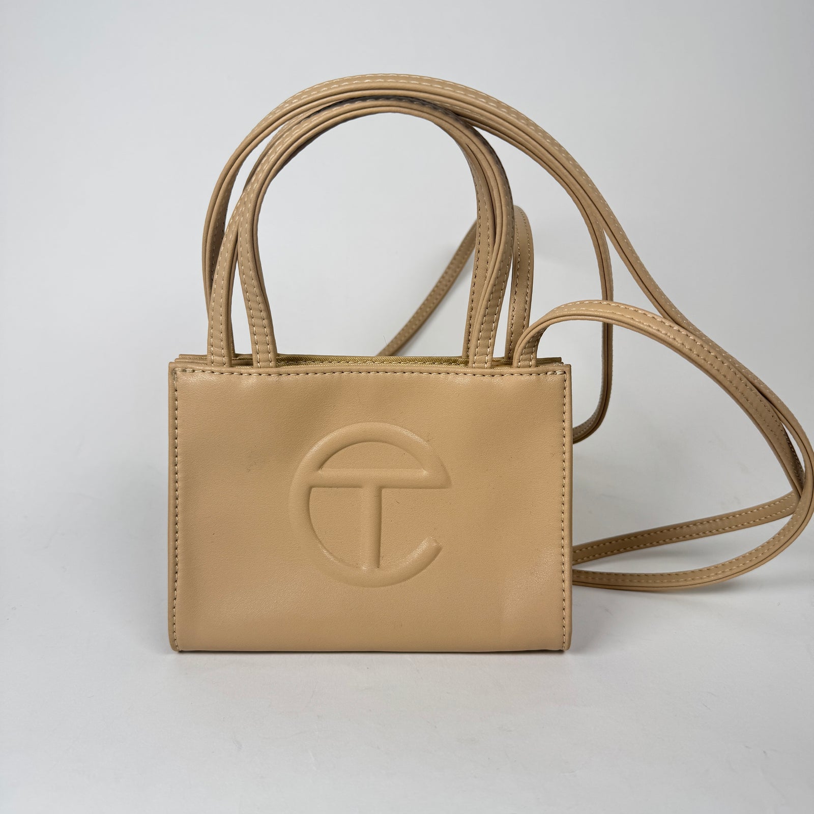 Telfar Beige Mini Tote Bag