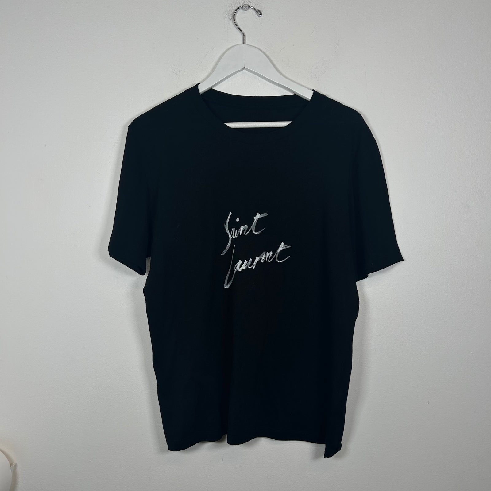 Saint Laurent Black Signature Tee Size XS