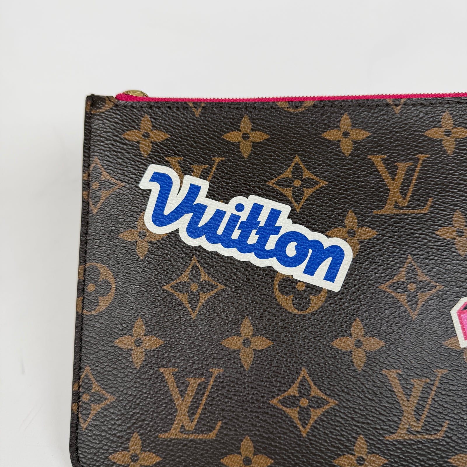 Louis Vuitton Monogram Travel Stickers Neverfull Pouch