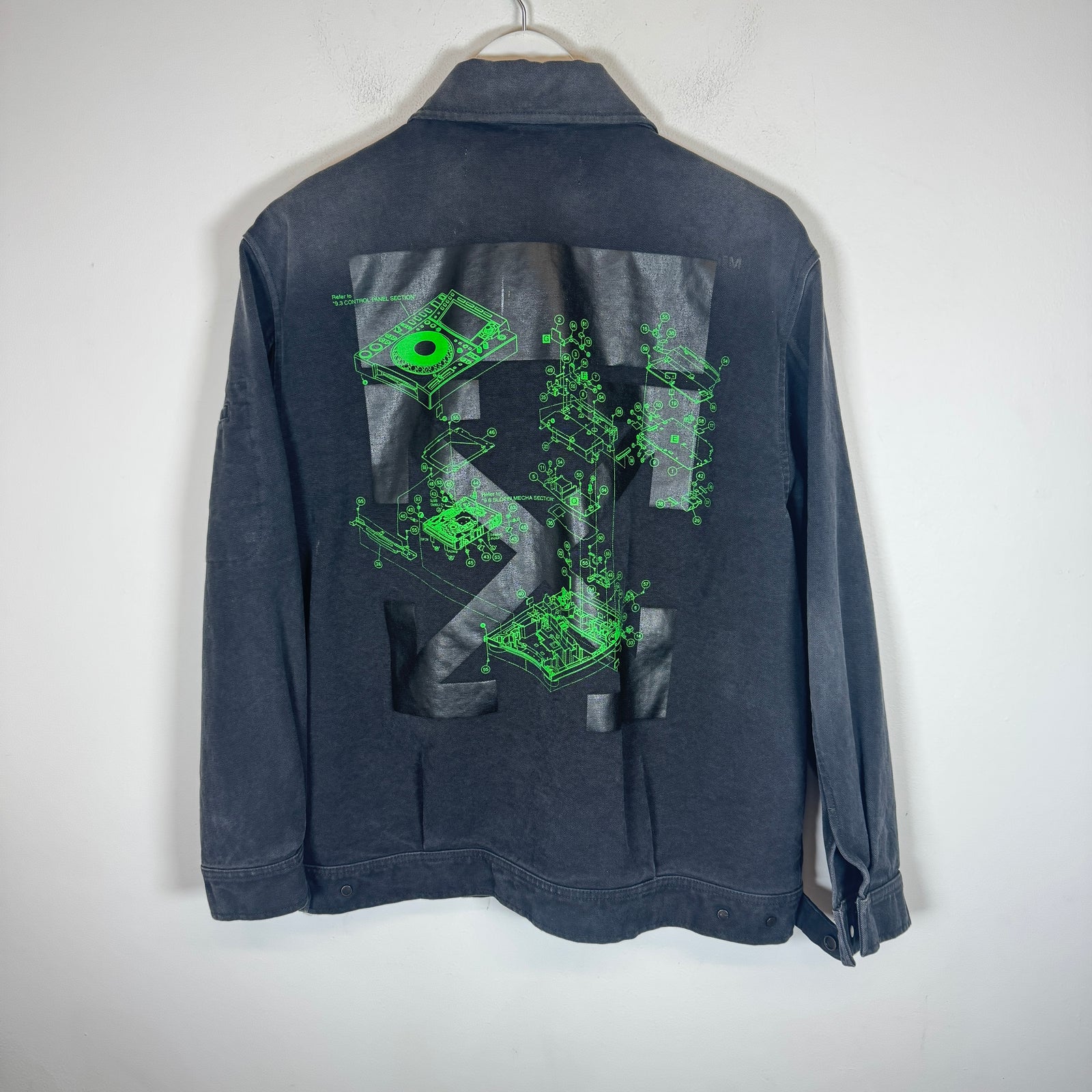 Off-White Black Pioneer DJ Canvas Work Jacket Size S