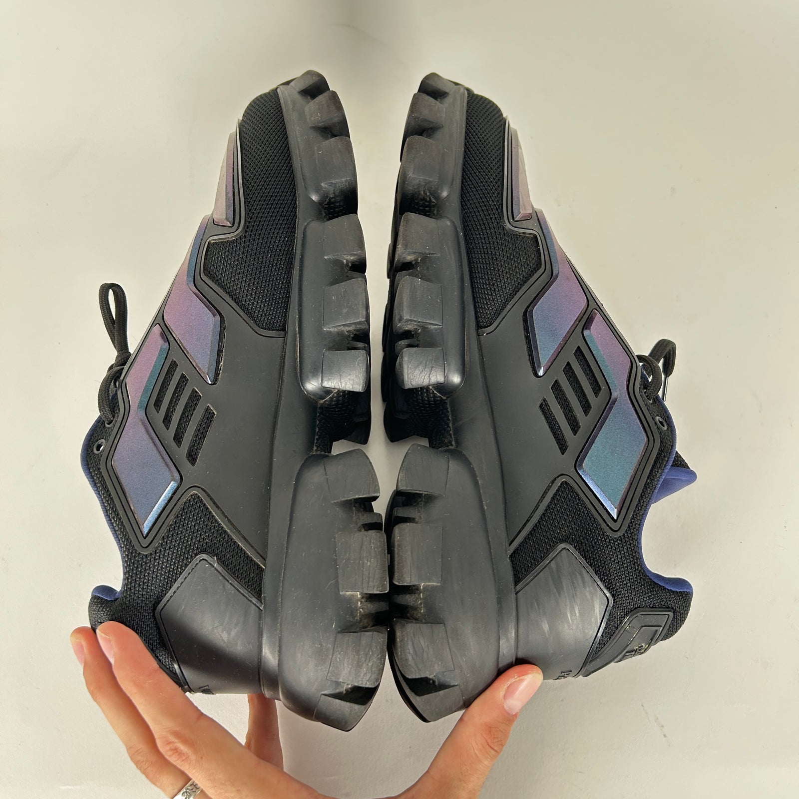Prada Blue Pearlescent Cloudbust Thunder Sneakers Size 10.5