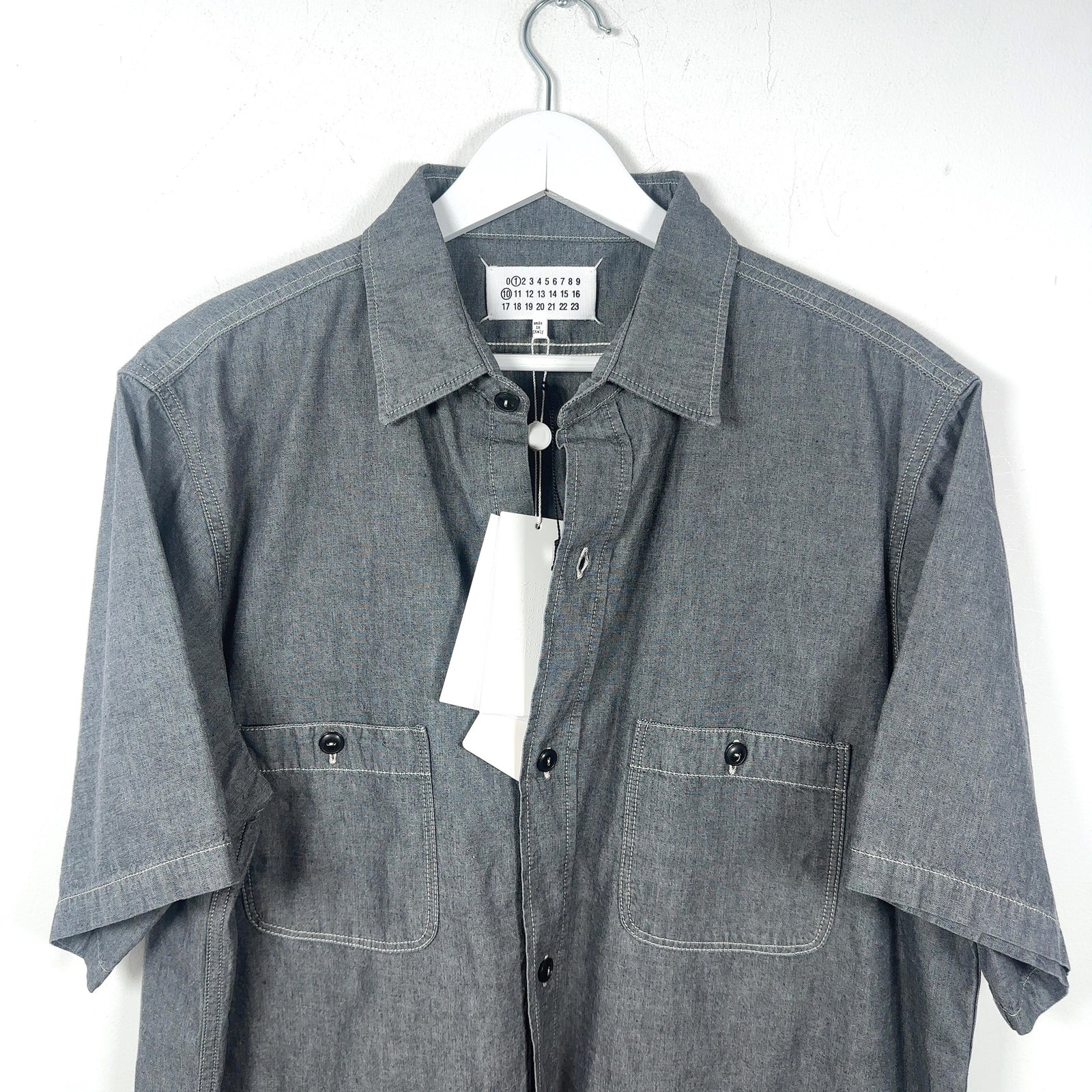 Maison Margiela Short-Sleeve Broadcloth Shirt