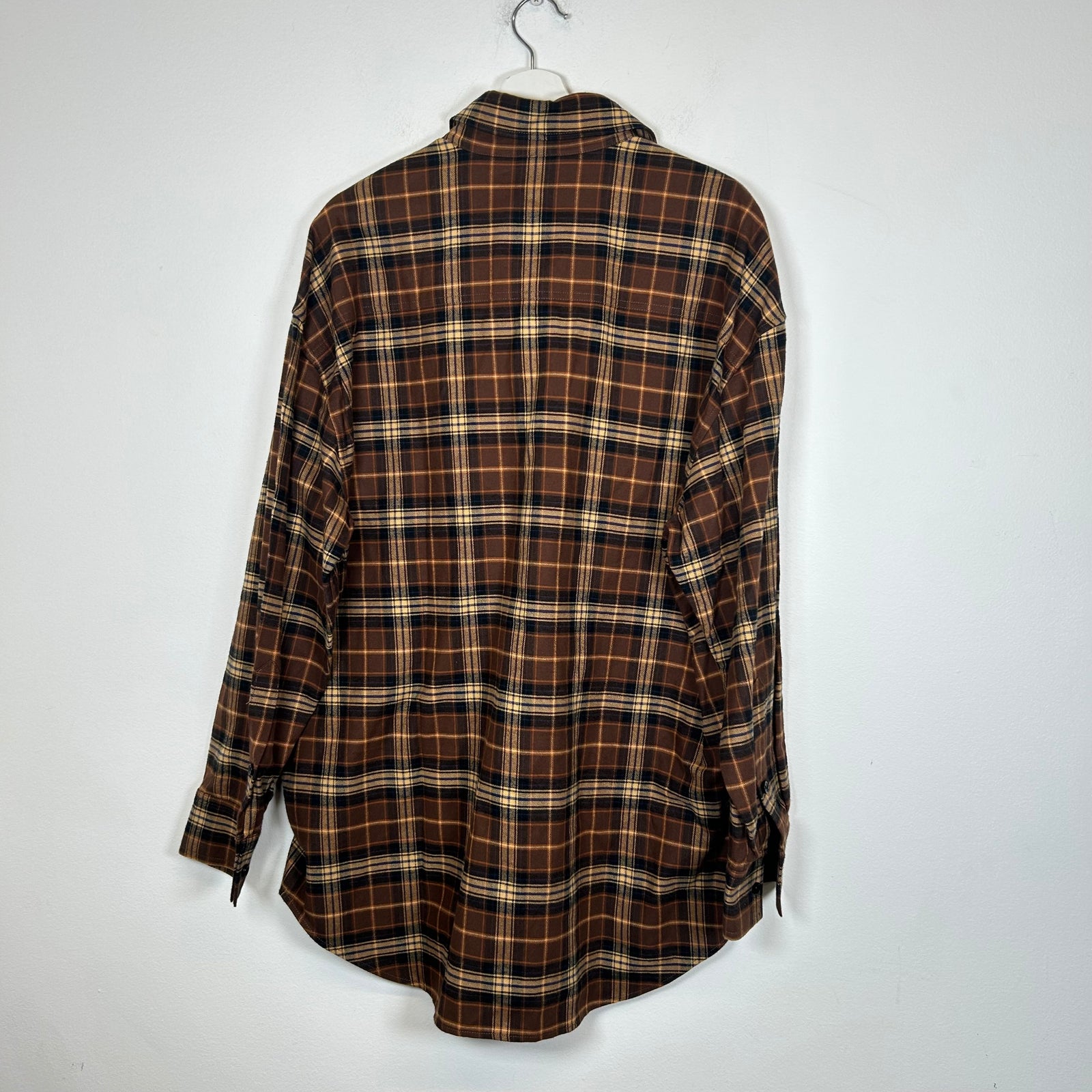 Amiri Brown Plaid Check Flannel Shirt Size M