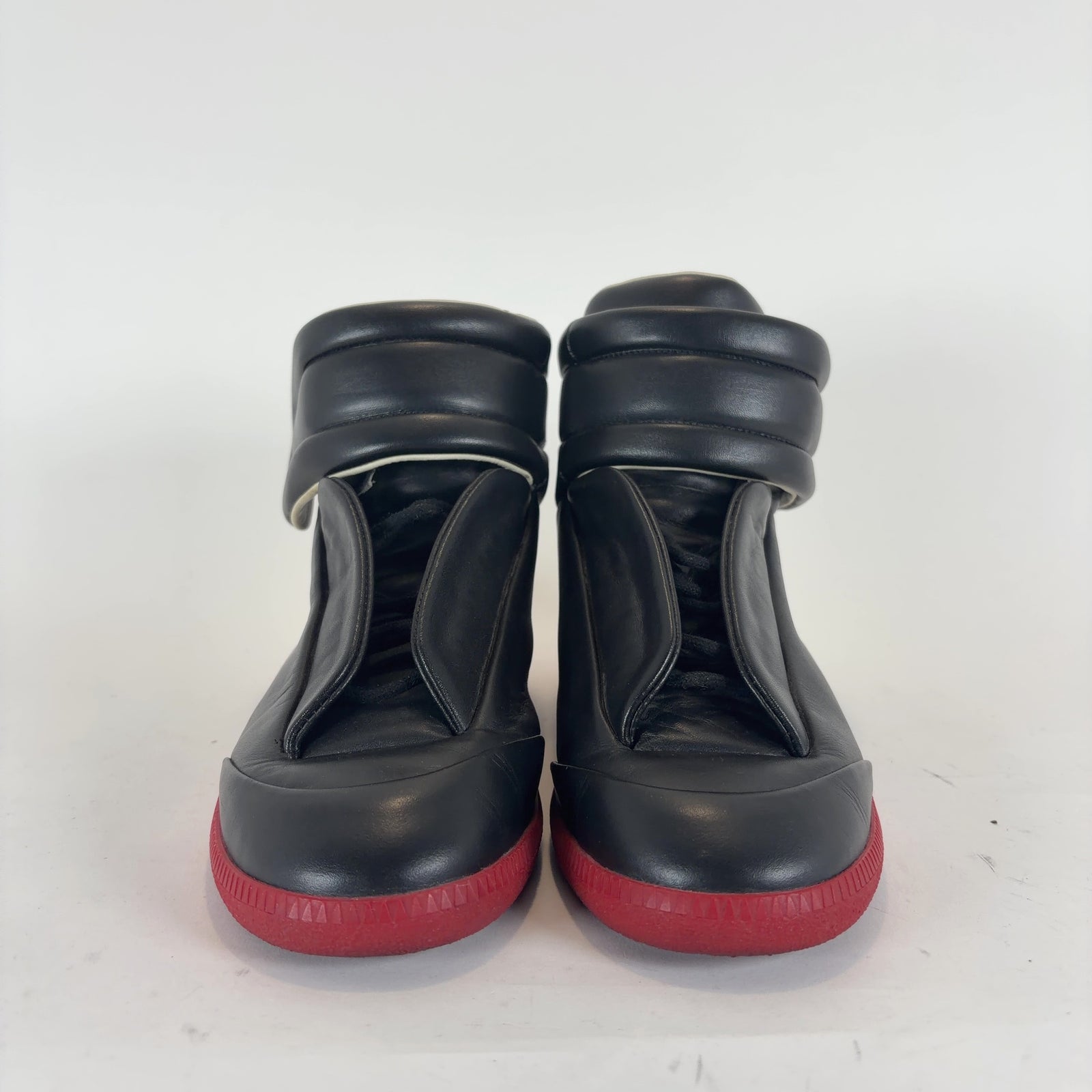 Maison Margiela Black/Red Leather High-Top Futures