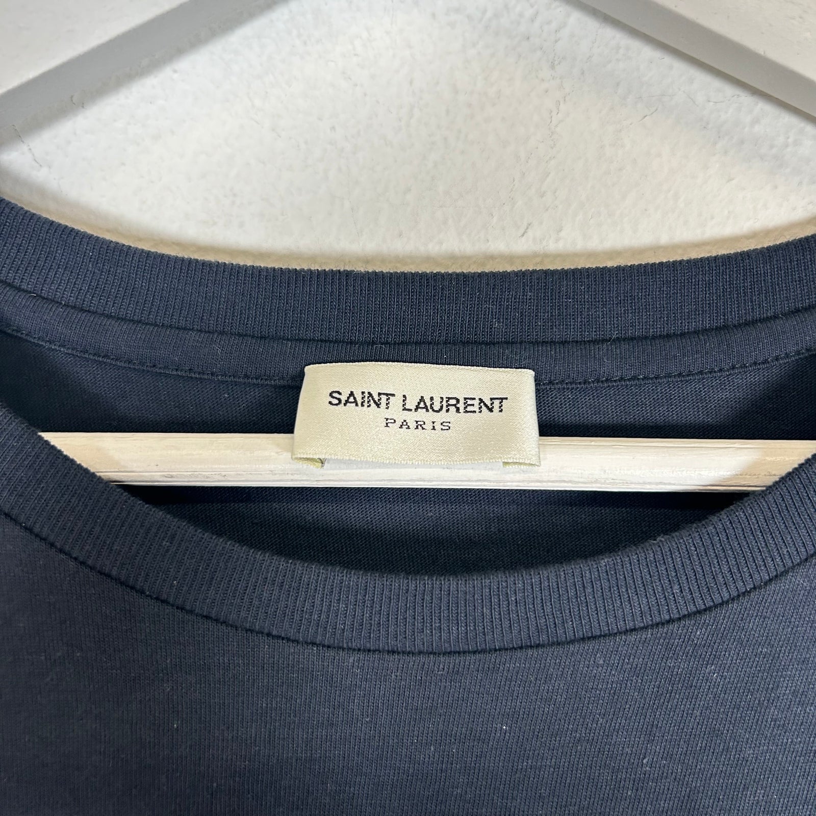 Saint Laurent Navy Reverse Tee Size M