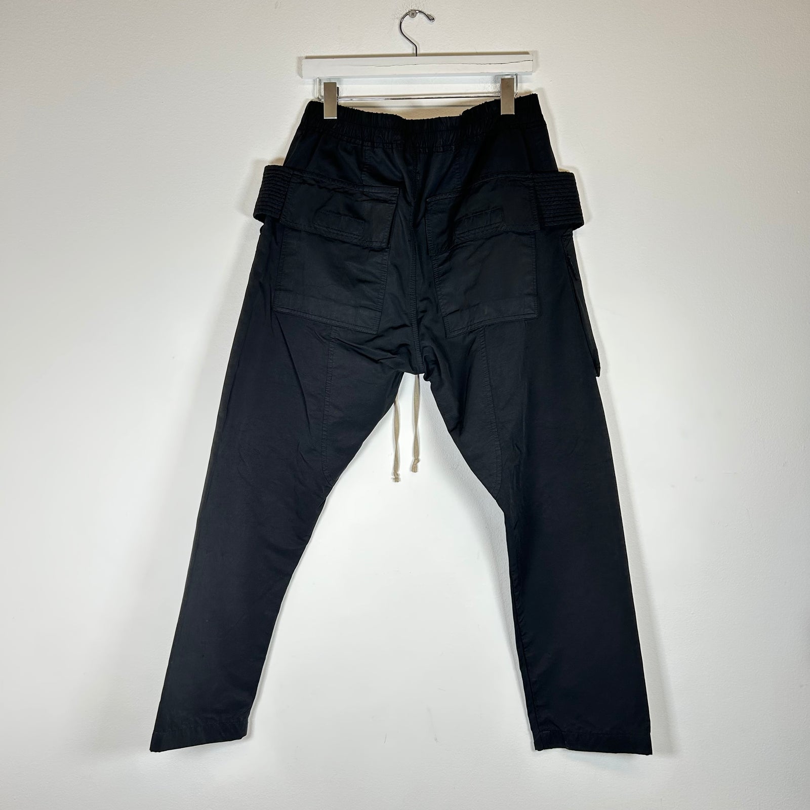 Rick Owens Black Nylon Creatch Cargos Size M