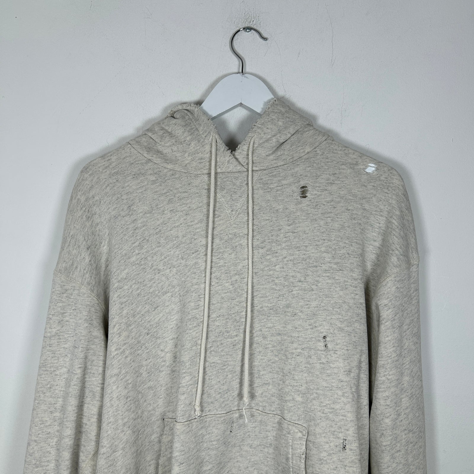 John Elliot Distressed Grey Hoodie Size L