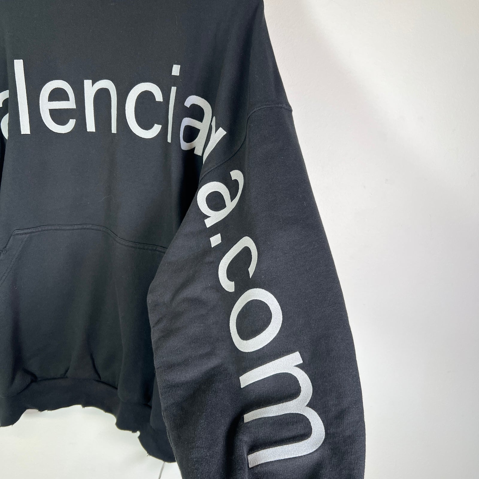 Balenciaga Spell-Out Embroidered Logo Hoodie