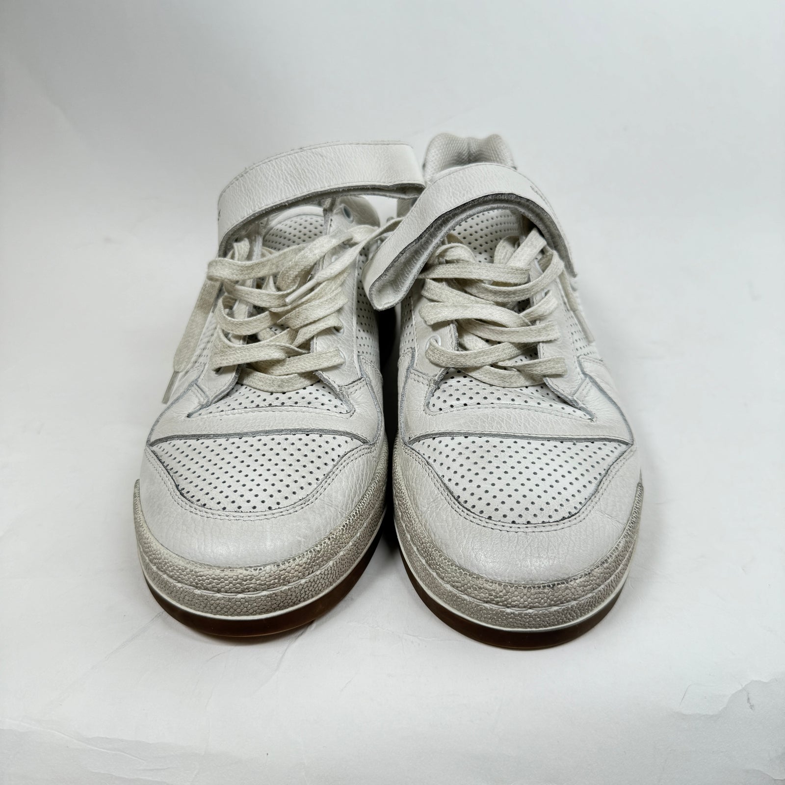 Saint Laurent White SL24 Leather Sneakers Size 42.5