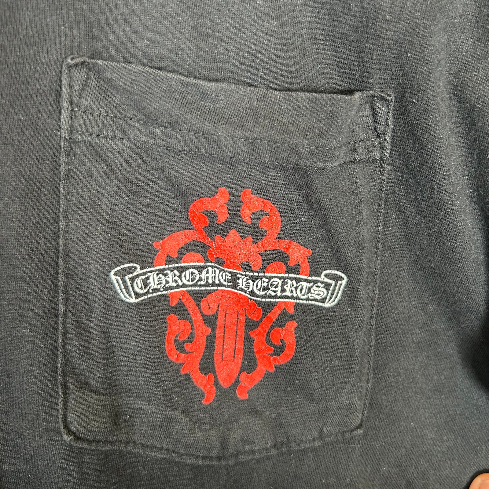 Chrome Hearts Black/Red Dagger T-Shirt Size M