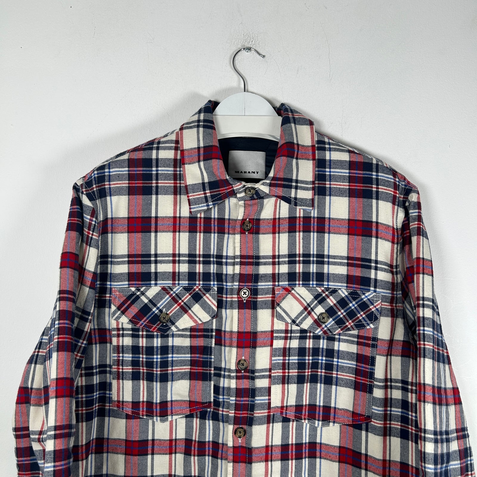 Isabel Marant Red/Blue Flannel Shirt Size S