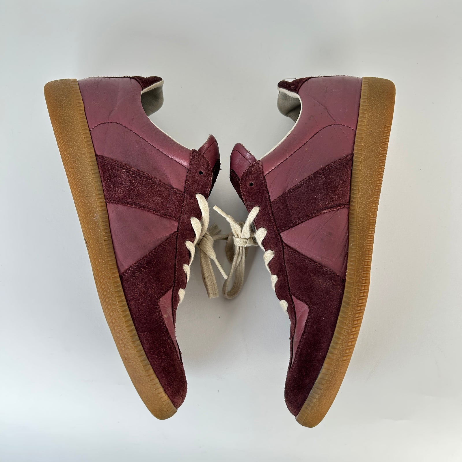 Maison Margiela Maroon/Gum Gat Trainers Size 10