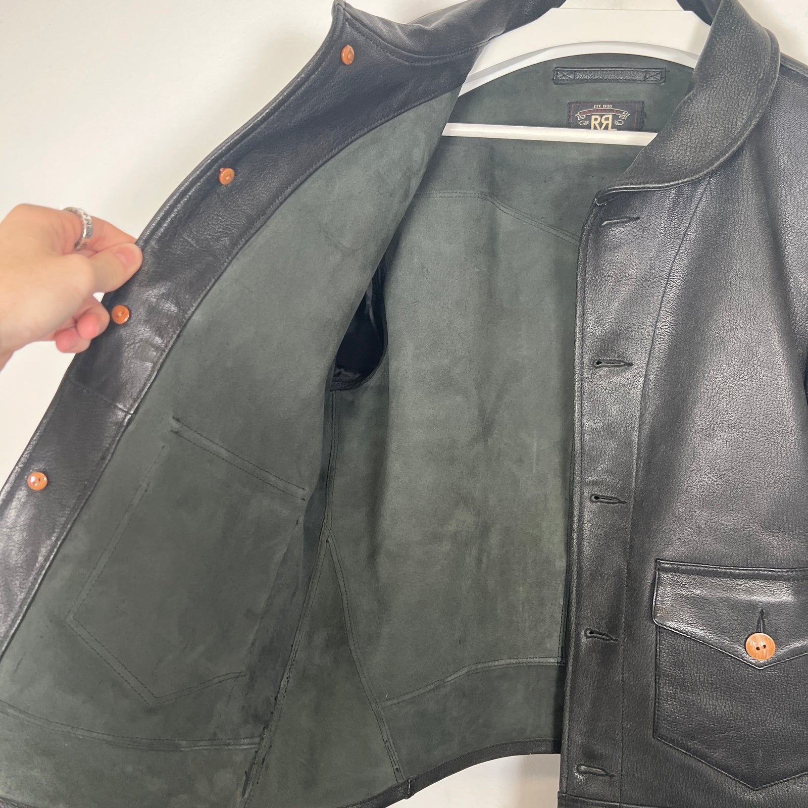 RRL Wellhouse Goat Leather Jacket Size M