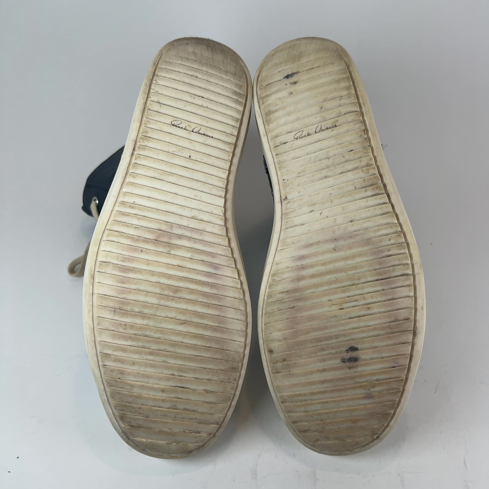 Rick Owens Leather Ramone Hightop Sneakers