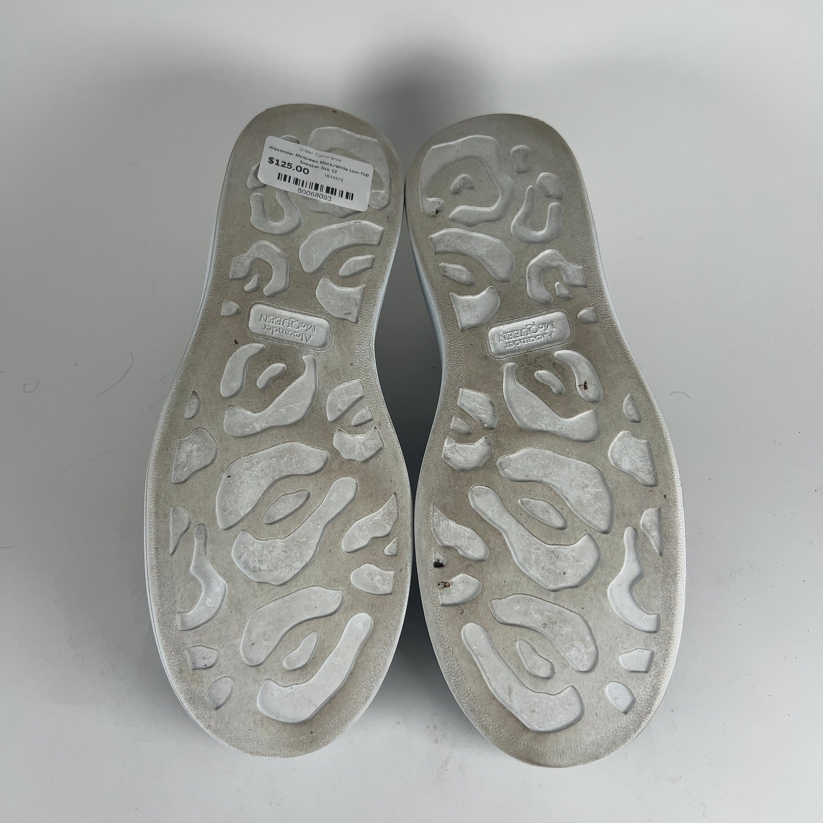 Alexander Mcqueen Black/White Low-Top Sneaker Size 12