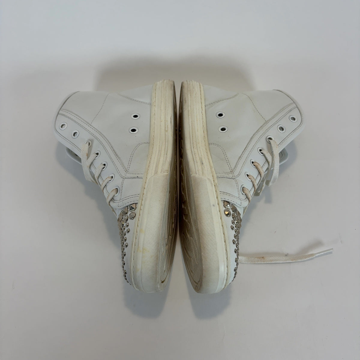 Gucci Studded White Hightop Sneakers
