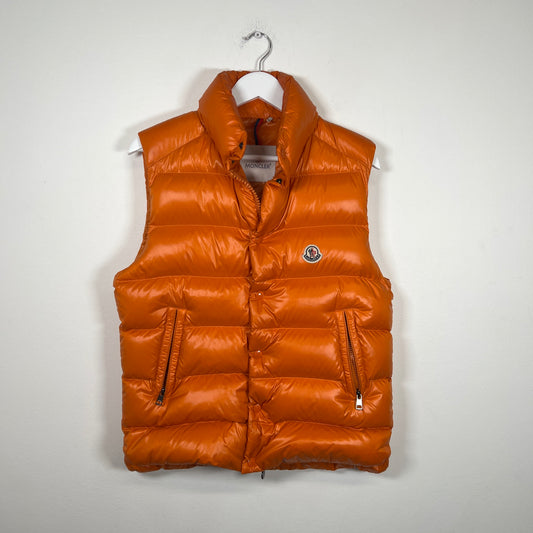 Moncler Orange Puffer Vest Size S