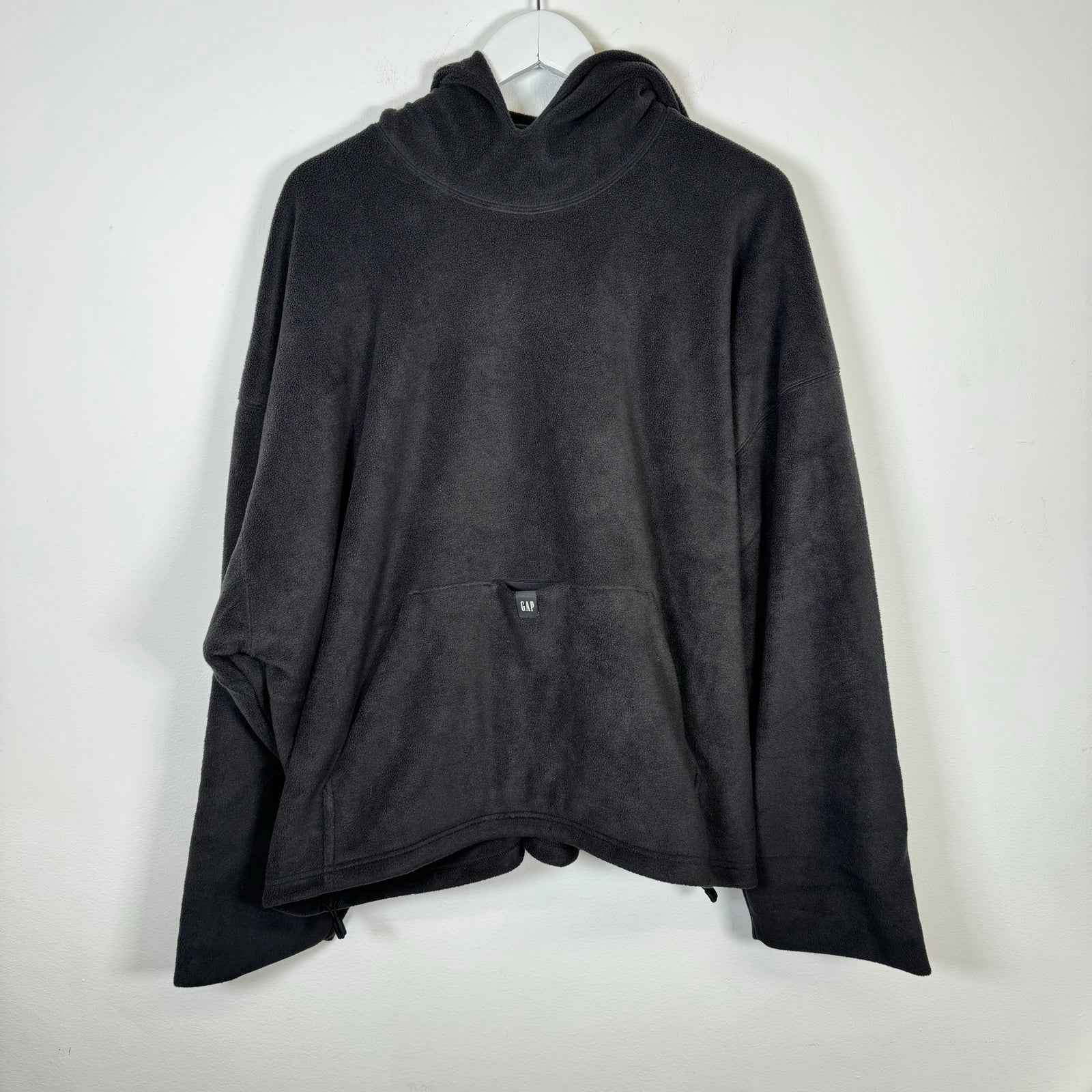 YZY x Gap Black Polar Fleece Padded Hoodie Size S