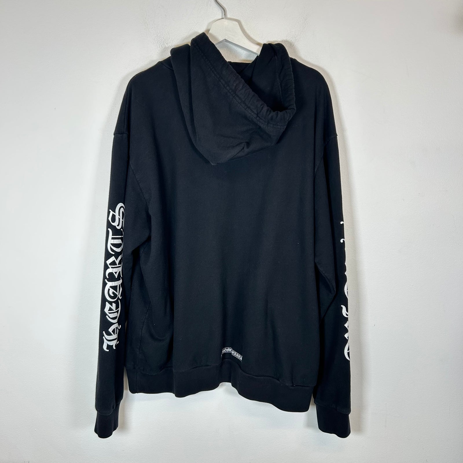 Chrome Hearts Black Vertical Logo Hoodie Size L