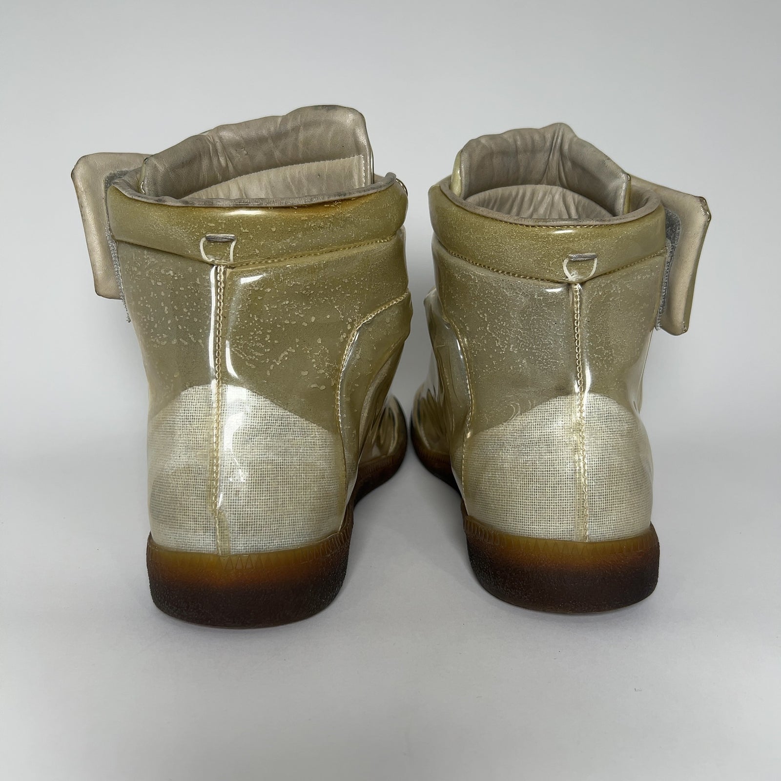 Maison Margiela Beige PVC Future High-Tops Size 43
