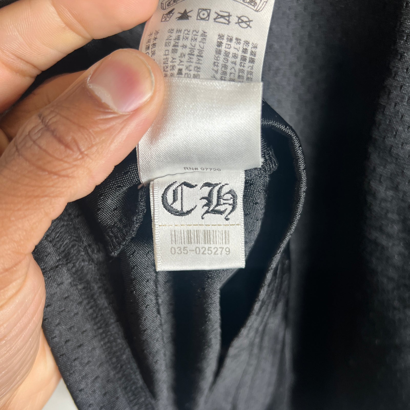 Chrome Hearts Black Mesh Short Sleeve Jersey Size M