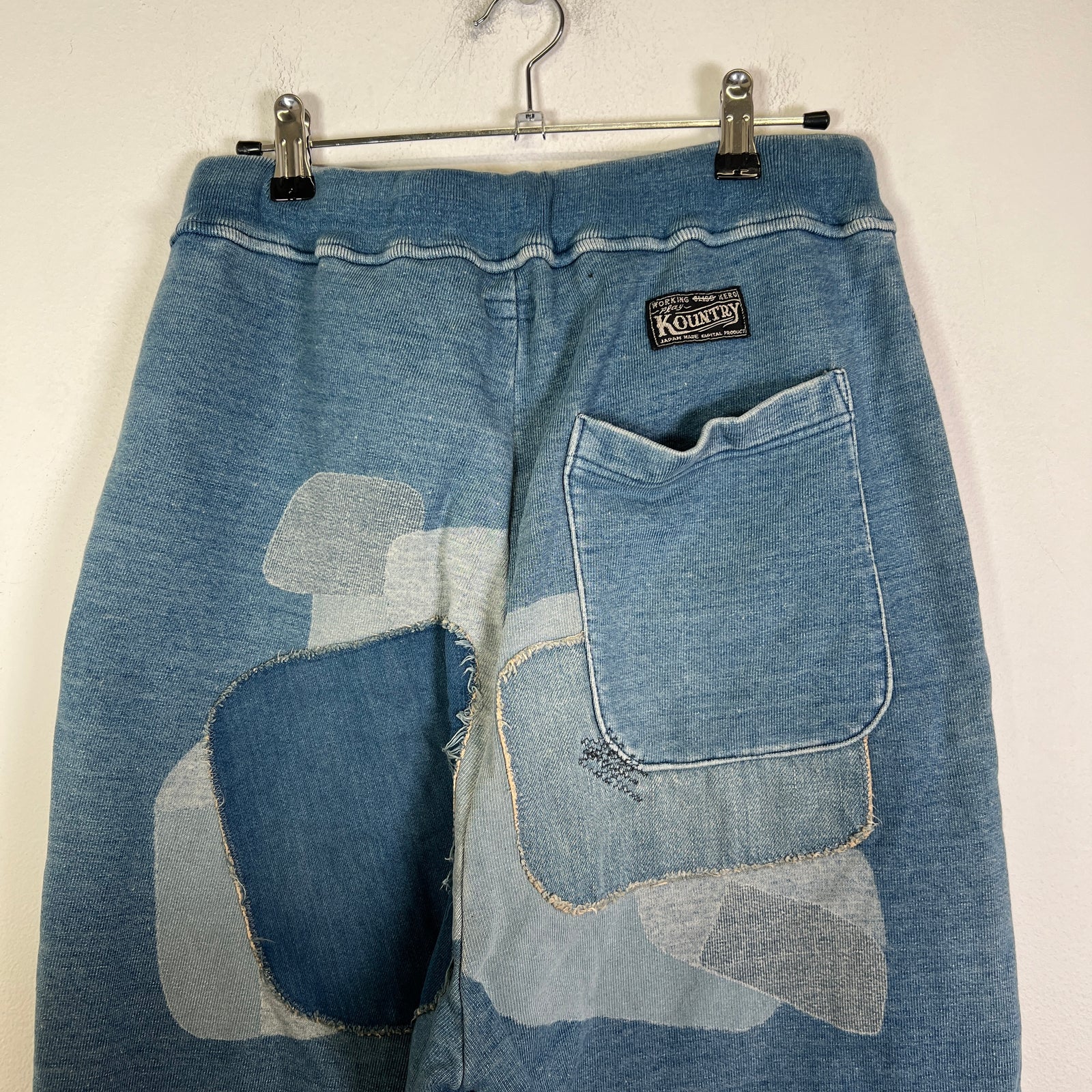 Kapital Patchwork Repair Denim Sweatpants Size 4