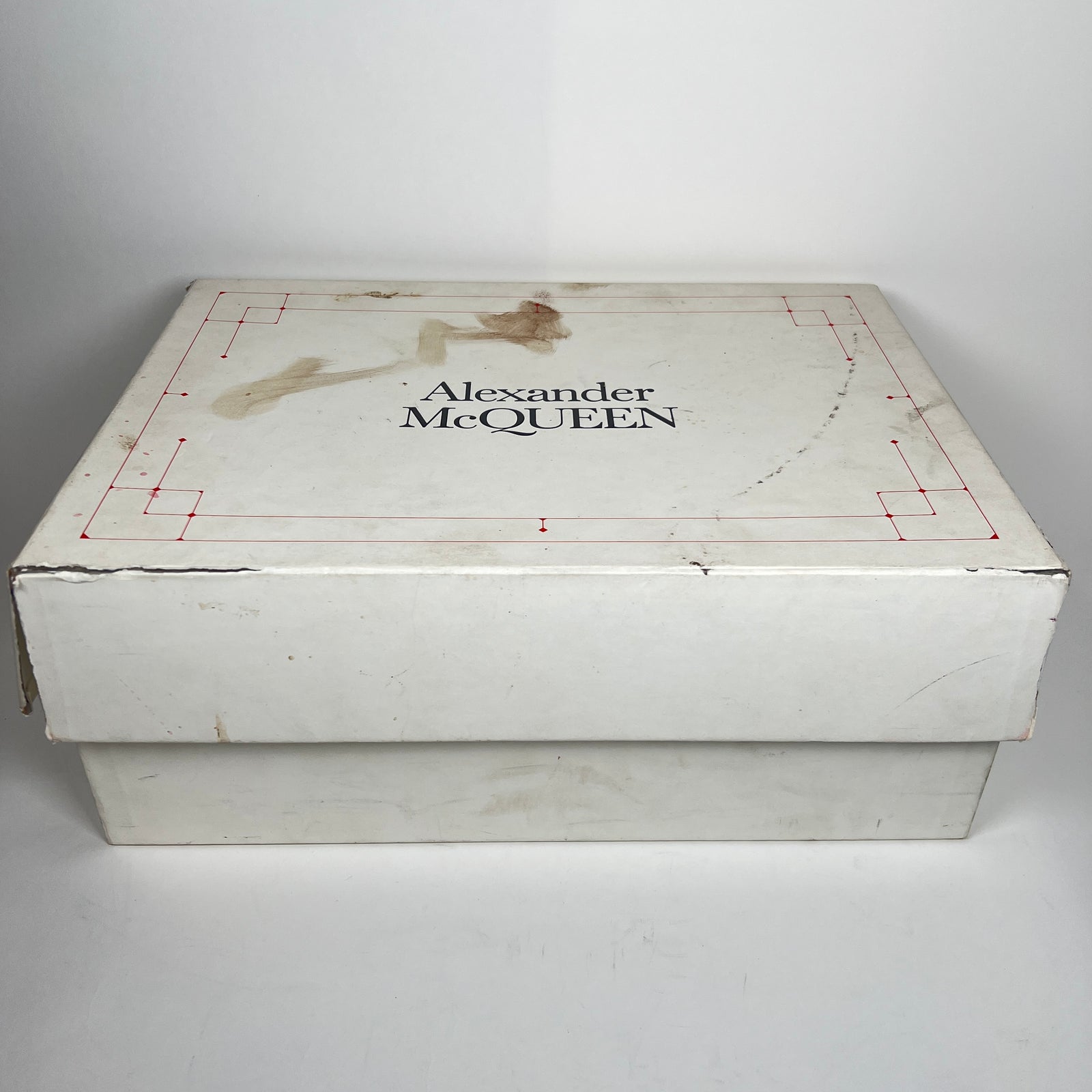 Alexander McQueen Grey Tread Slick Low Top Sneaker Size 45