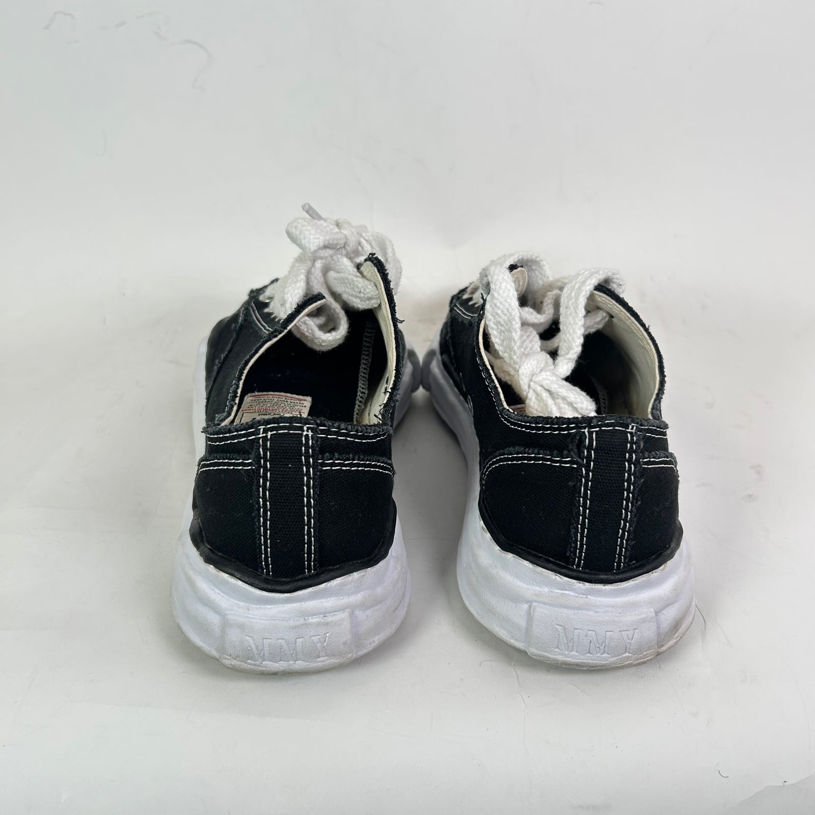 Maison Mihara Yasuhiro Black/White Peterson OG Sole Canvas Low-Top Sneaker Size 45