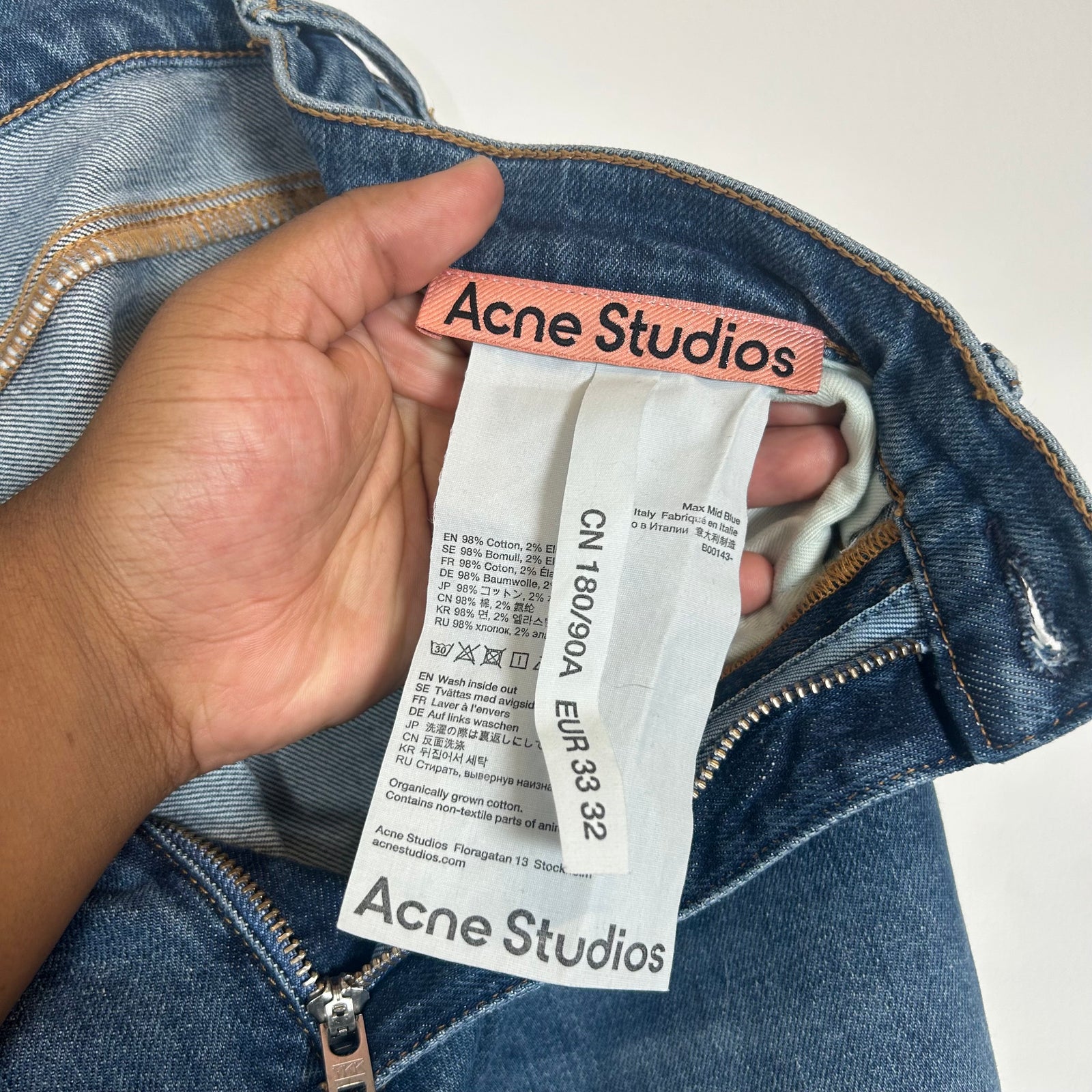 Acne Studios Blue Skinny Jeans Size 32