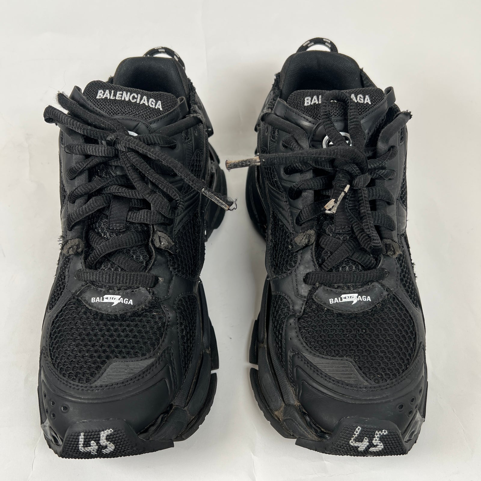 Balenciaga Triple Black Matte Runners Size 45
