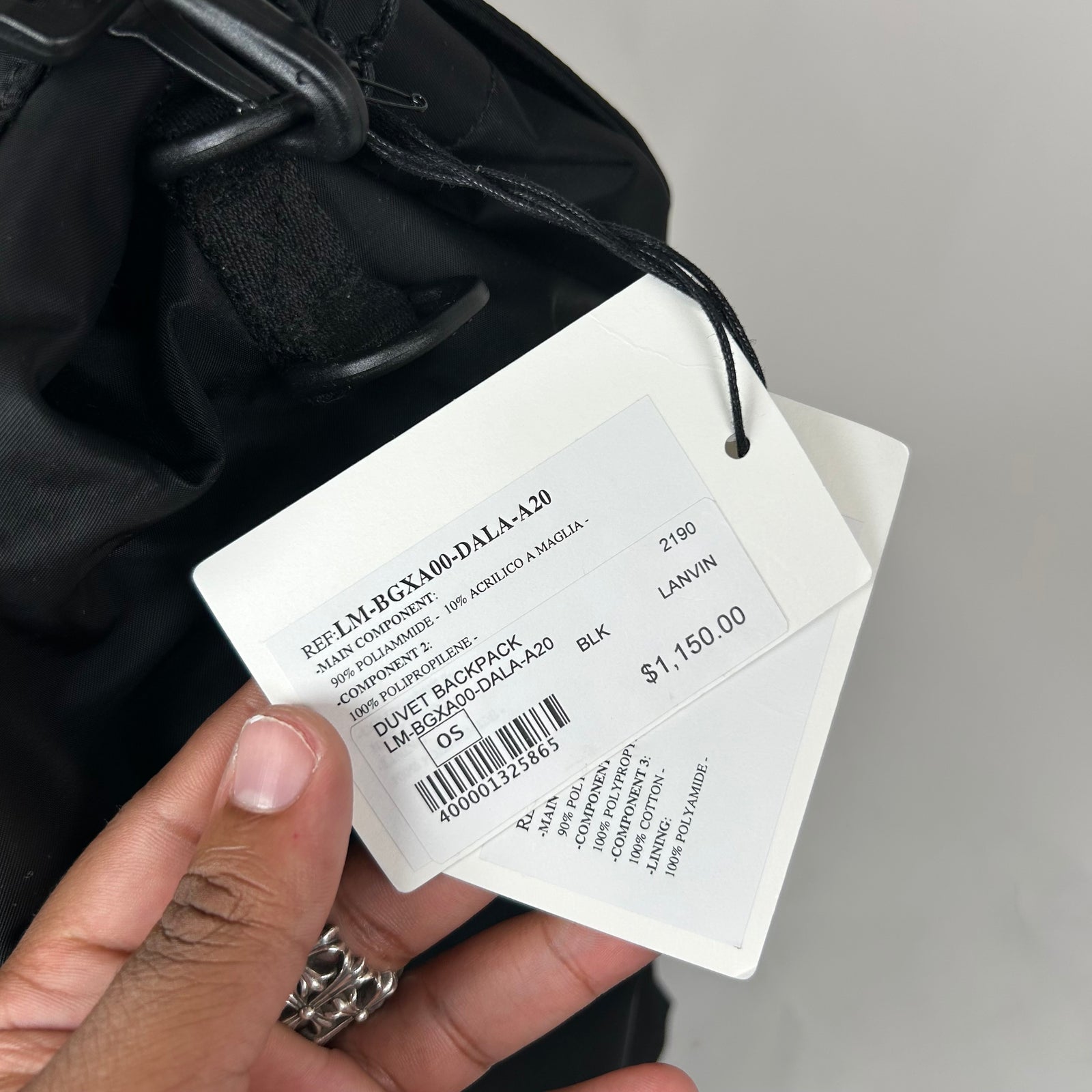Lanvin Black Travel Patches Backpack
