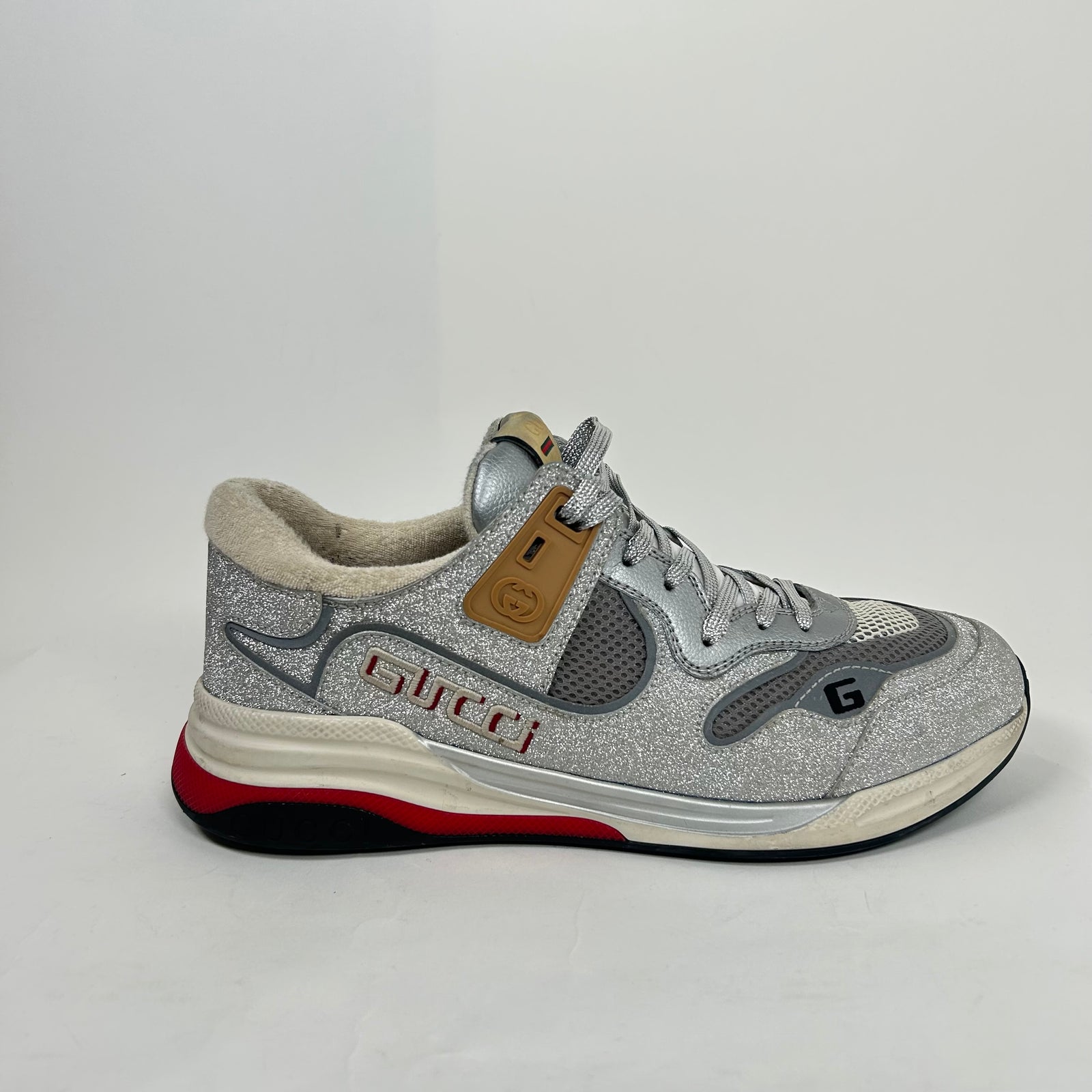 Gucci Silver Ultrapace Sneaker Size GG 9