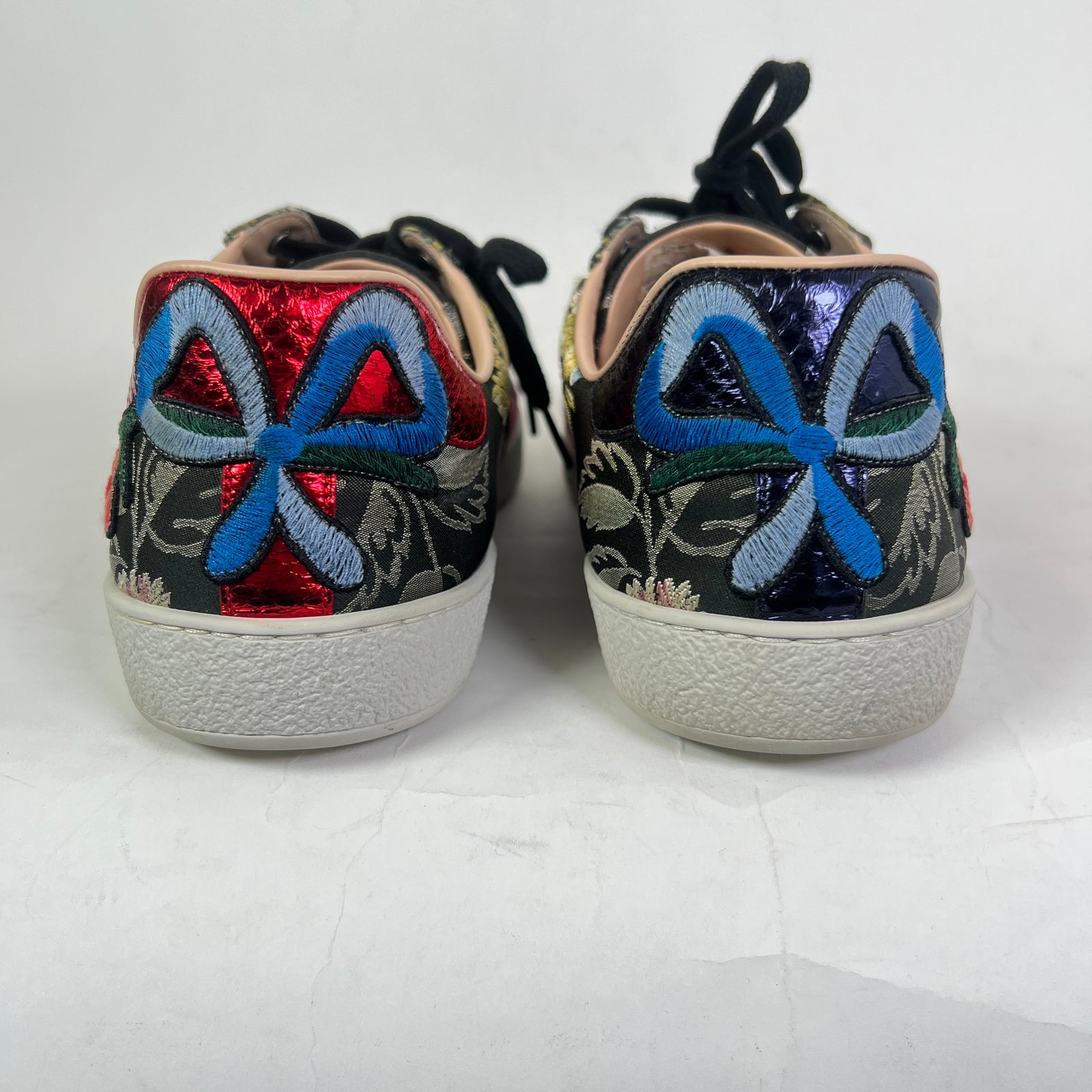 Gucci Floral Jacquard Ace Sneaker Size GG 10