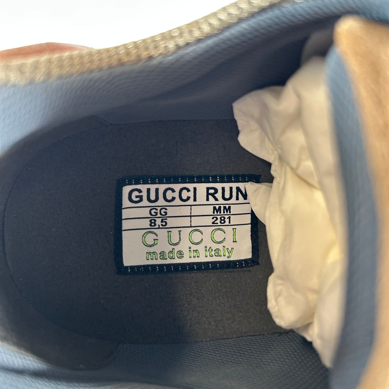 Gucci Gray/Brown Interlocking G Runners Size GG 8.5