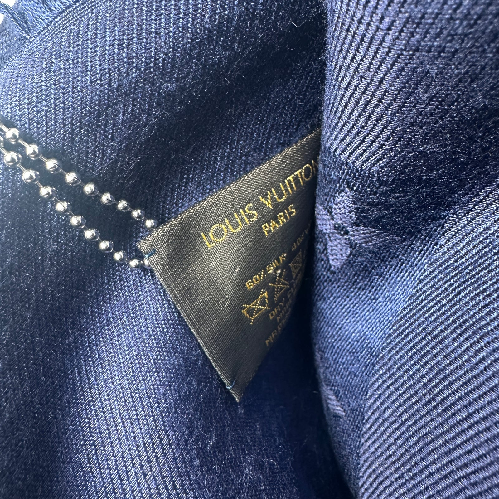 Louis Vuitton Blue Monogram Pashmina Scarf