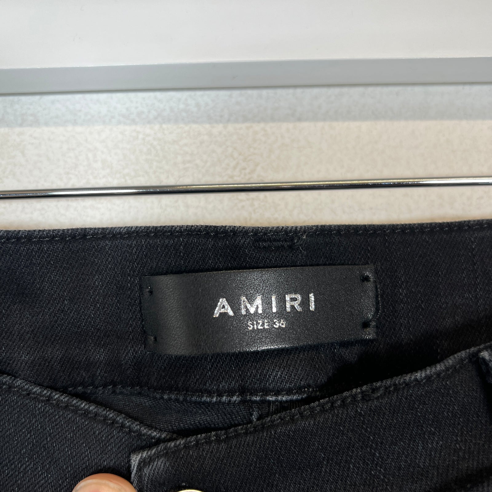 Amiri Black Starburst Applique Skinny Jeans Size 36